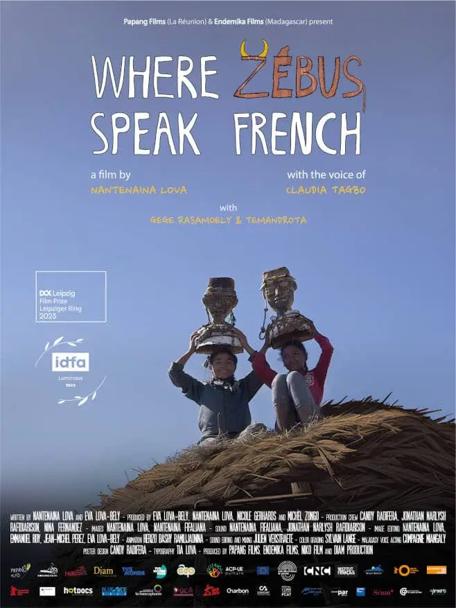 affiche du film chez les zébus francophones, de Nantenaina Lova Sitabaomba